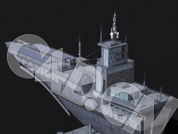 C4D外星战舰蒸汽朋克建筑模型 KB3D_HEM_BldgLG_D_grp