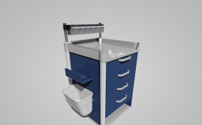 医院医疗器械：护士护理车、药品柜C4D模型 Medicine-Cabinet