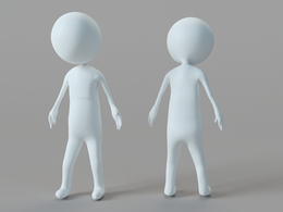 3D小人三维绑定模型 Stickman