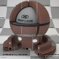 vray for c4d材质：Bricks Arroway 01 lowres