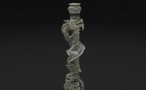 石柱、盘龙柱C4D模型 Stone