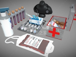 C4D医疗包模型下载Medical Supplies