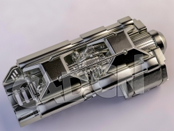 C4D科幻飞行器机械配件模型