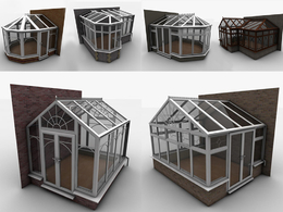 15个培植植物的花房温室C4D模型 Cinema4D Conservatory Collection