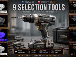Free Procedural Selection Tools for Cinema 4D & Redshift 2026 免费程序化选择工具预设下载