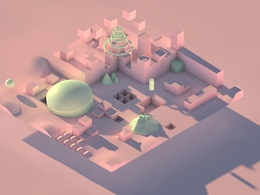C4D等距景观卡通场景 ISOMETRIC LANDSCAPE