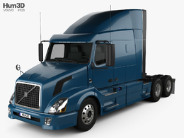 沃尔沃牵引车 卡车C4D模型 Volvo VAH (630) Tractor Truck 2012