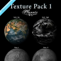 太空星球C4D材质（月球、地球、土星等） C4D Texture Pack