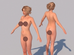 高品质现代中年欧美女性3D角色模型 含多格式/贴图/材质 支持动画绑定与游戏引擎