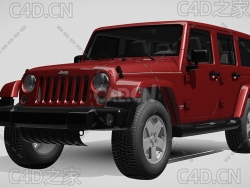 吉普JEEP牧马人无限撒哈拉欧盟-pec-2011款C4D汽车模型下载
