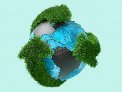 绿色地球环保地球C4D模型 Green-Globe