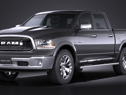 道奇Ram 2015款汽车C4D模型 Dodge RAM 1500 Laramie Limited 2015 VRAY 3D Model