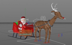 圣诞节模型素材：圣诞老人C4D模型 Santa Claus