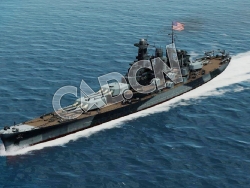 C4D美国海军大型战舰-北卡罗来纳级战列舰模型 North Carolina Battleship 3d Model
