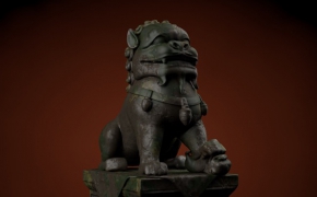 青铜狮子C4D模型 The Bronze Lion 3D model