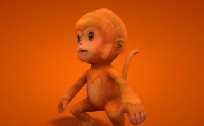卡通小猴子C4D模型 Monkey 3d models(max/fbx/c4d)