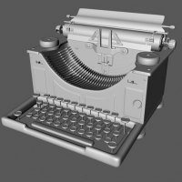 打字机3D模型 Typewriter 3D model