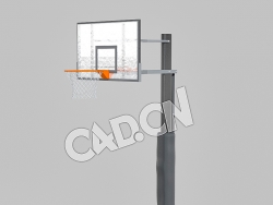 篮球框篮球架C4D模型 Basketball-Hoop