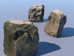 C4D Octane Render石头 石块 岩石模型 Yard Rock