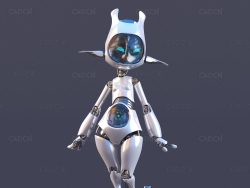 可爱的动物机器人模型robot