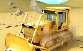 推土机C4D模型 Bulldozer B10