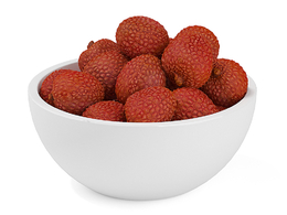 一碗水果成熟的红色荔枝C4D模型下载