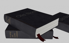 一本很厚的旧书C4D模型 books 3d models