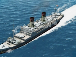 C4D海军舰艇军舰舰船-意大利大班轮模型 Large Italian Liner 3d Model