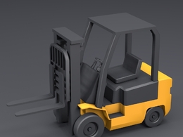 卡通叉车C4D模型 Forklift