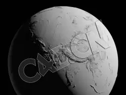 48K高分辨率地球表面置换贴图素材 48k DISPLACEMENT EARTH