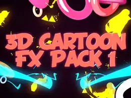 C4D三维卡通MG动画元素 3D Cartoon FX Pack 1
