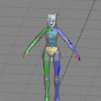 古代人物模型：赤壁女人3D模型