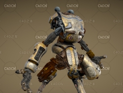 C4D金属外星科幻机械机器人模型 Hero 3d model