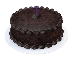 巧克力生日蛋糕C4D模型 cake c4d model