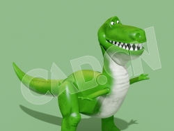 C4D玩具总动员抱抱龙雷克斯卡通恐龙角色模型 Rex