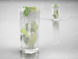 薄荷柠檬冰茶 drink with ice