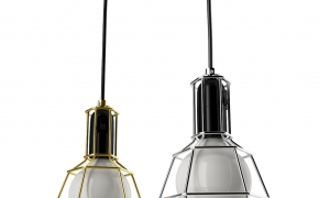 带铁网护罩的吊灯C4D模型 Work Pendant Lamp