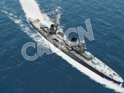 C4D海军舰艇军舰舰船-蒙德库克里级轻巡洋舰模型 Montecuccoli Light Cruiser 3d Model