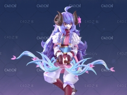 日本动漫卡通美少女战士C4D模型 spirit blossom kindred