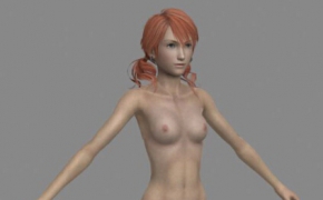 zui*终幻想13女主 香草裸体C4D模型