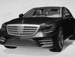 梅赛德斯奔驰s560豪华汽车轿车2018款C4D汽车模型下载
