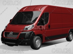 雪铁龙封闭式玻璃面包车货车2006-2015款C4D汽车模型下载