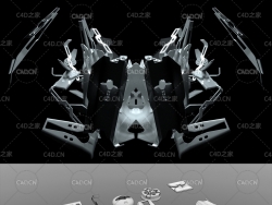 机械零件C4D模型 TristanGieler Mech Subdiv Kitbash 01
