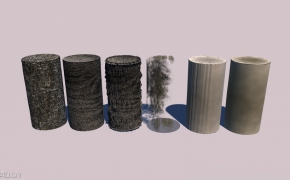 C4D木头材质：枯木、朽木材质贴图 wood tex