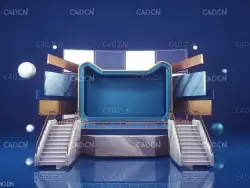 C4D OCTANE电商背景天猫舞台场景