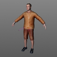短裤男人C4D模型（带绑定） Man 04 c03 rig