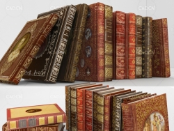 C4D精美的欧美精装书籍模型 books