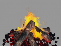 篝火 火堆 带贴图