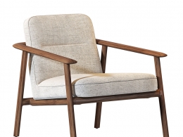 Kato 扶手椅办公休闲椅3D模型素材下载Kato Armchair by Boss Design