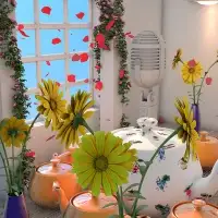 窗外花瓣飘来C4D动画工程文件